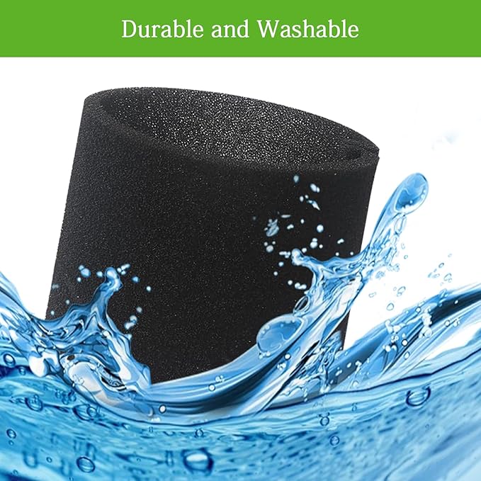 DFD 3 Pcs 90585 Foam Sleeve Filter Replacement Compatiable with Genie Shop Wet Dry Vacuums & for Shop Vac for Vacmaster, VF2001 Foam Replacements Filters for Wet Dry Vacuum Cleaner
