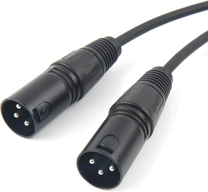 SiYear Profession 6.35mm (1/4inch) TRS Male Plug to 2 Dual XLR Male Microphone Stereo Unbalanced Audio Converter Adapter Y Splitte Cable Cord （5FT/1.5M