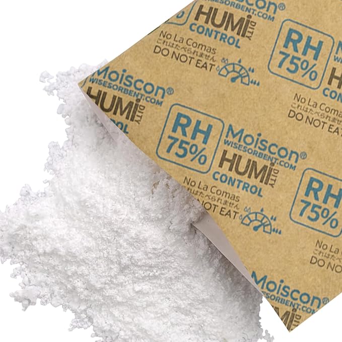 Wisesorb 75% Two-Way Humidity Control Packs - 60 Gram - 90 Pack - Moisture Control Packets Individually Wrapped for Storing 1 lb, Humidifier Packs for Storage Containers Hydration Packets
