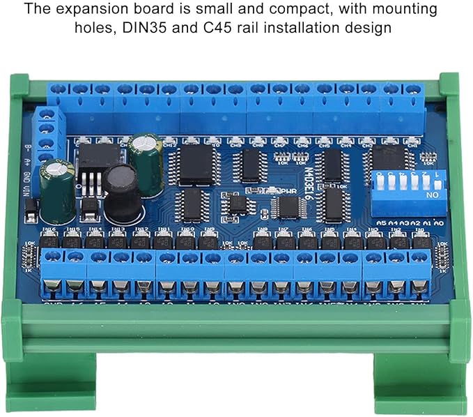 16 Input 16 Output Expansion Board RS485 16 Channel Remote Control Switch Module DC 6.5‑30V for PLC IO Smart Home Automation