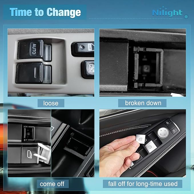 Nilight Power Master Window Switch Compatible with 2008 2009 2010 2011 2012 Jeep Liberty 2008-2012 Dodge Nitro 2009-2010 Dodge Journey Replacement Control Button Windows Switches