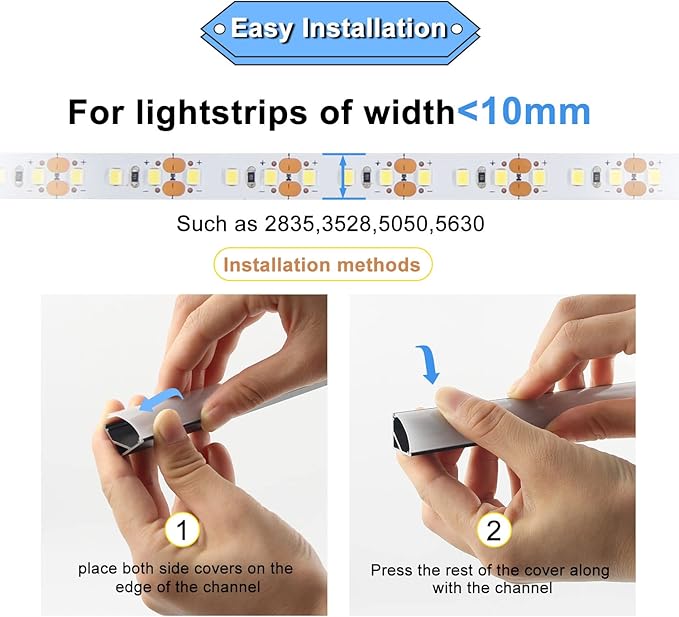 VST 6Pack 3.3 ft Black LED Aluminum Channel with Milky White Cover V Shape 16x16mm, Led Strip Light Track with Accessories for Led Strip Lights in Home Lighting