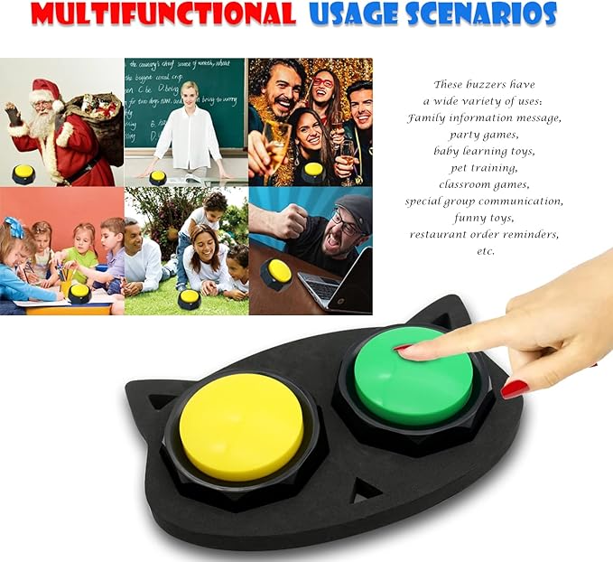 ANLIKY Recordable Button, Dog Training Buttons for Communication, Game Buzzers, Talking Button, Upgraded Version 30 Second Custom Recordable, Easy Button, Material Safety