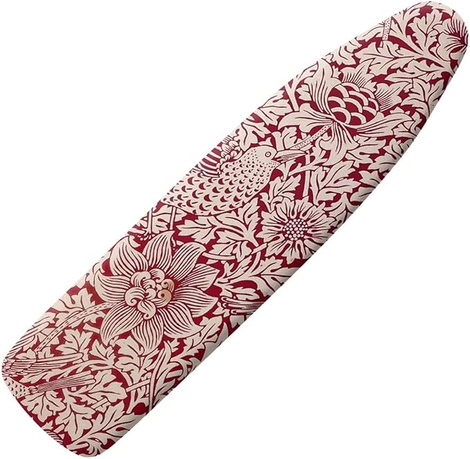 ZCFYGDX Vintage Red Floral Print Ironing Board Cover with Elastic Edge 3 Bottom Nylon Buckle Straps Breathable Resist Scorch Staining Suitable for Size-XL Iron Board House William Morris Decor