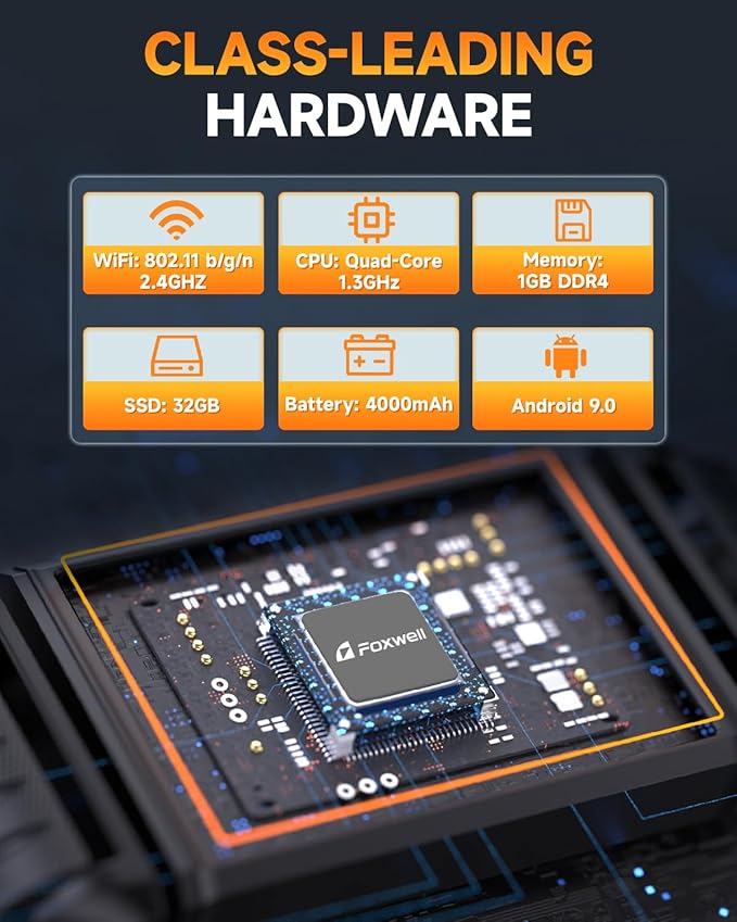 FOXWELL HD500 Heavy Duty Truck Scanner - Diesel Scanner with DPF Regen/Injector Cutoff/Limit Setting, Full System Diesel Diagnostic Scan Tool for Cummins, Detroit, Caterpillar, Paccar & Pickup Trucks