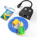 Sump Pump Alarm WiFi, Smart High/Low Water Level Alarm, Free App Notification & 120dB Alarm, Built-in Backup Battery, IPX4 Waterproof, with 10ft Float Switch for Basement Sump, Water Tank, Septic Tank