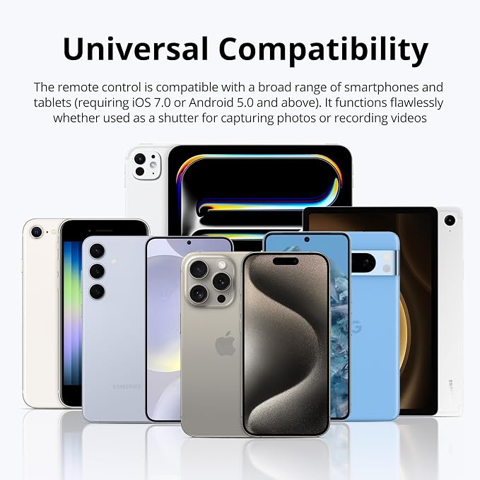 ATUMTEK Camera Remote Shutter for iPhone and Android Smartphones, Wireless - Image 3