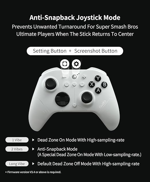 GuliKit ES PRO Fastest Wireless Controller – TMR Anti-Drift&Anti-Snapback Joysticks, Lowest Wireless Latency 3.25ms, Compatible with PC/Switch/Android/Switch 2 Wake-up,30h Battery, Gyro&Turbo for FPS