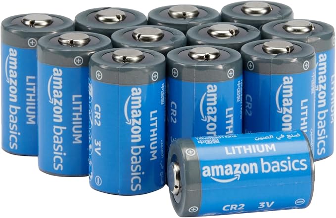Amazon Basics 12-Count Non-Rechargeable CR2 Lithium Batteries, 3 Volt, Long by AmazonBasics