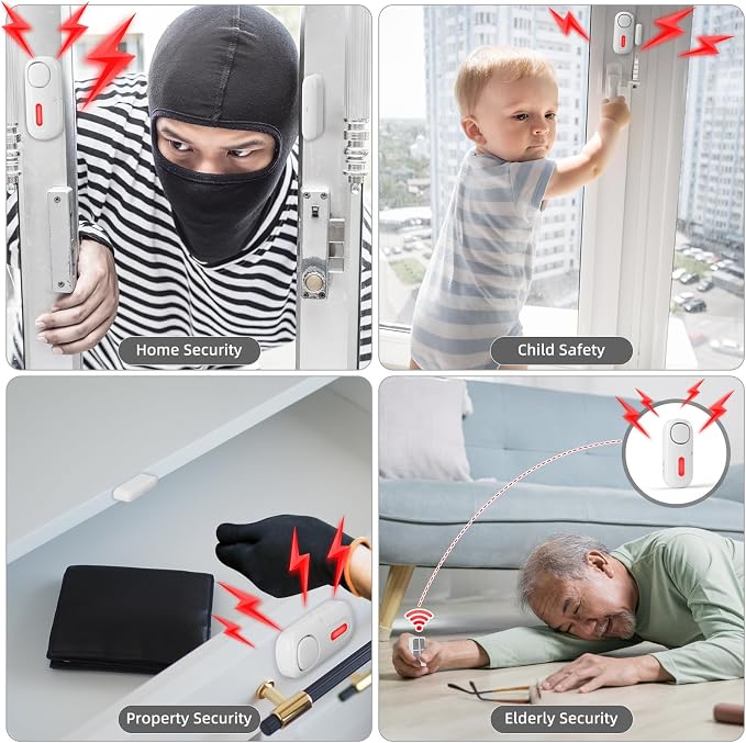 Door Alarms for Kids Safety, 120dB Wireless Window Security Sensor - Image 5
