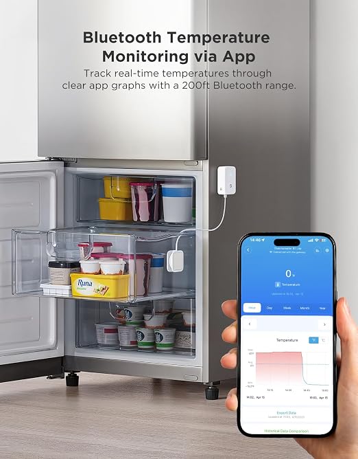 GoveeLife Refrigerator Freezer Thermometer 2 Pack, Smart APP Alerts - Image 2