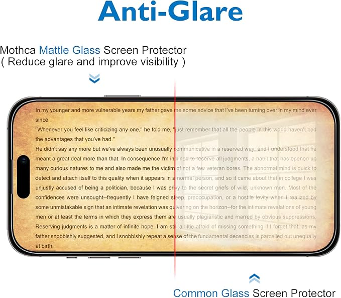 Mothca 2 Pack Matte Glass Screen Protector - Image 3
