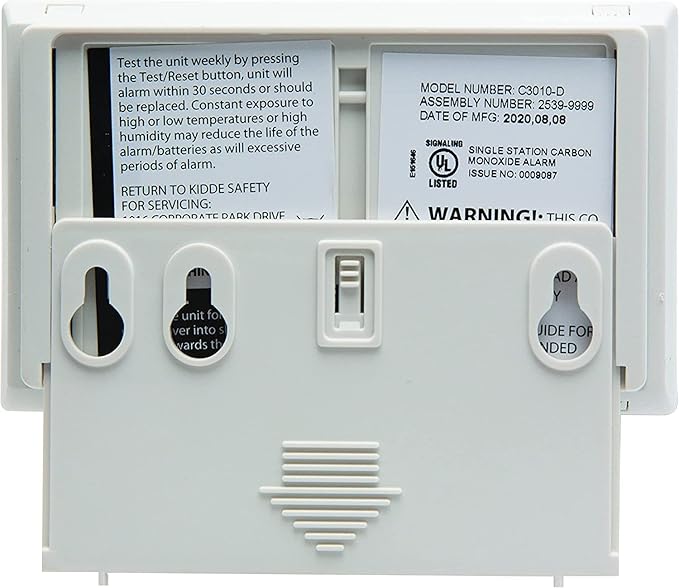 Kidde Carbon Monoxide Detector with 10-Year Battery, Digital Display, 3 LEDs, Replacement Indicator, Peak Level Memory, 2 Pack