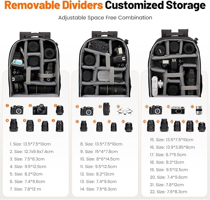 Cwatcun Professional Camera Backpack - Image 2