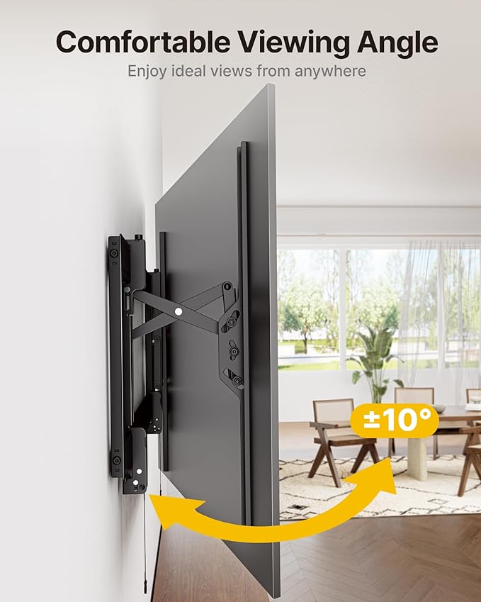 monTEK Heavy Duty Tilting TV Wall Mount for 55–105" Large TVs up to 200 lbs – Low Profile, Universal Fit, Tilt & Swivel Adjustment, 6.8" Extension, Max VESA 1000x600mm, Fits 16"/18"/24"/32" Studs
