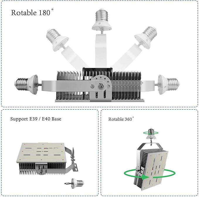 OPENLUX 240 watt LED Shoebox Retrofit Kits, 33,600lm, 5700K LED Retrofit with E39 Base for Parking Lot Shoebox/Tennis Court/Bypass/Arena/Stadium [ETL/DLC Certified][ 960W MH/HPS Equiv.] AC 100-277V