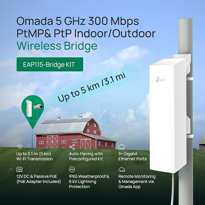 TP-Link Omada Point to Point Wireless Bridge Outdoor - Image 2