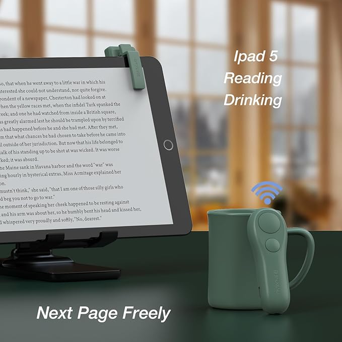 SK SYUKUYU RF Remote Control Page Turner for Kindle Reading Ipad Surface Comics, iPhone Android Tablets Reading Novels Taking Photos(Green)