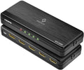 SHERRIVA 4K HDMI Splitter 1 in 4 Out – 4K@60Hz, 1080p@240Hz, Auto Downscaling, HDR, HDCP 2.3, 18Gbps, EDID, Duplicate/Mirror 4K Screens, Compatible with TV, Multiple Monitors
