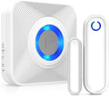 Fosmon WaveLink Wireless Door Chime with 500 Feet Range, 58 Tunes, 5 Volume Levels & LED Indicators for Home/Business/Office (1 Receiver + 1 Sensor)