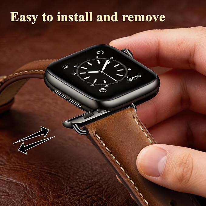 SUNFWR Leather Bands Compatible - Image 3