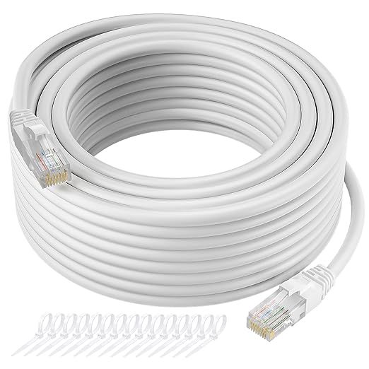 Cat5e Ethernet Cable 75 FT, Long Cat 5e Internet Cable, Standard RJ45 Connector by Kxable