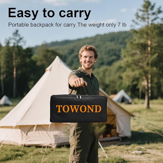TOWOND Projector Screen with Stand, 84 inch Outdoor Projector Screen Portable Indoor Projection Screen 16:9 4K Rear Front Movie Screen with Carry Bag for Home Backyard Theater