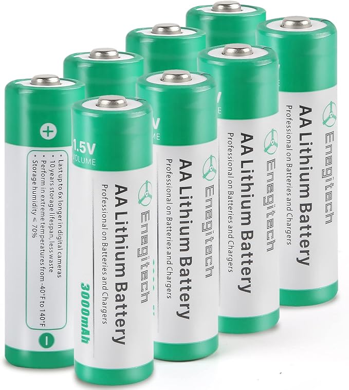 Enegitech AA Lithium Battery, Double A Lithium Battery 1.5V by Enegitech