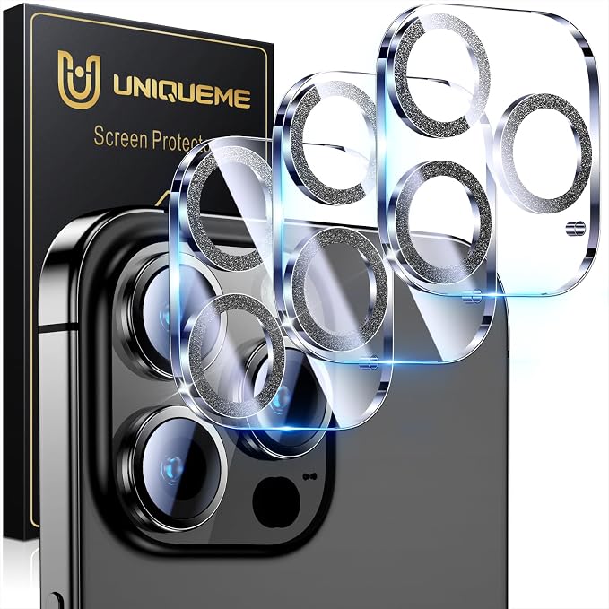 UniqueMe for 3 Pack iPhone 16 Pro/iPhone 16 Pro Max Camera Lens Protector - Image 7