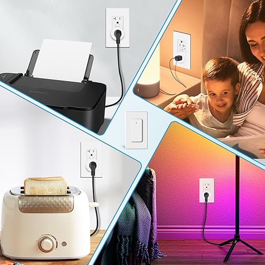Greencycle Wireless Remote Control Outlet Plug Switch Kit,Remote Light Switches,On Off Outlet Switch for Lights,Lamps,Fans,300ft Long Range,No Wiring,15A 1500W,for Household Appliance,1SW+2Outlets