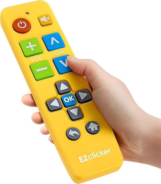 Samsung Replacement TV Remote Compatible with Samsung TV's ONLY (Yellow) Big Button TV Remote Control, Simplified and Easy to Use (2xAAA Batteries not Included)