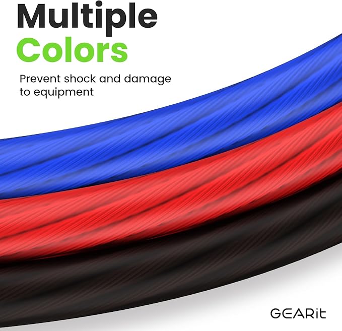 GEARit 8 Gauge Wire (10ft - Red Translucent) Copper Clad Aluminum CCA - Primary Automotive Wire Power/Ground, Battery Cable, Car Audio Speaker, RV Trailer, Amp, Electrical 8ga AWG 10 Feet