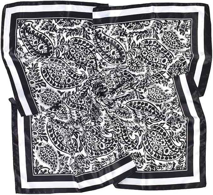 4Pcs Silk Head Scarves for Women Satin Hair Scarf 35”Large Square Bandana Silk - Image 2