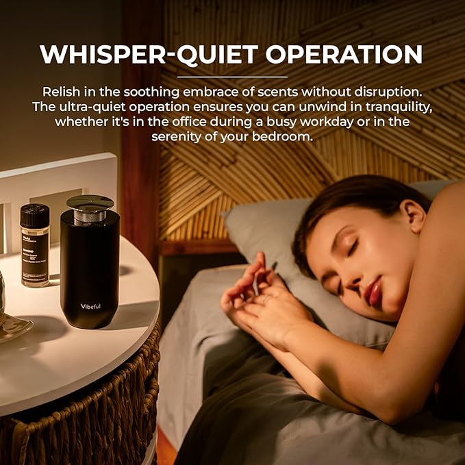 Go Waterless Fragrance Oil Diffuser, Portable Cold Air Scent Machine for Home Office & Car, Cordless Rechargeable Aviation Aluminum Aromatherapy Diffuser with 3 Intensity Levels (Silver)
