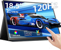 EVICIV 18.5” Portable Monitor Touchscreen | 120Hz 1ms Gaming Monitor | 400Nits | 1080P FHD IPS | 125% sRGB | VESA & Smart Case | USB-C & HDMI | Large Travel Screen for Laptop, Computer, Game Consoles