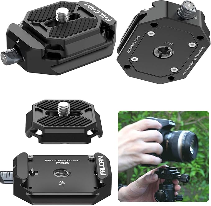 FALCAM F38 Quick Release Kit V1, Plate for DSLR/Mirroless Camera Compatible with Arca Swiss and Clamp for Tripod/Stablizer/Gimbal/Slider-2268