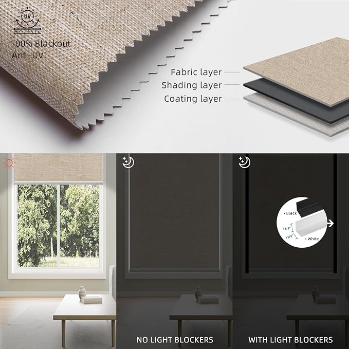 SmartWings Motorized 100% Blackout Shades Blinds, Custom Size, Cordless Window - Image 5