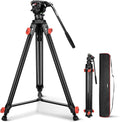NEEWER Video Tripod with Fluid Head, Heavy Duty Aluminum Compact Portable by Neewer