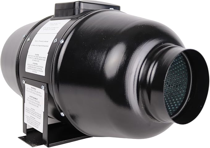 VENTS-US TT Silent M 100 - Metal Mixed Flow Booster Fan for High Static Pressure Applications, up to 128 CFM - Booster Ventilation Fan for 4 Inch Duct