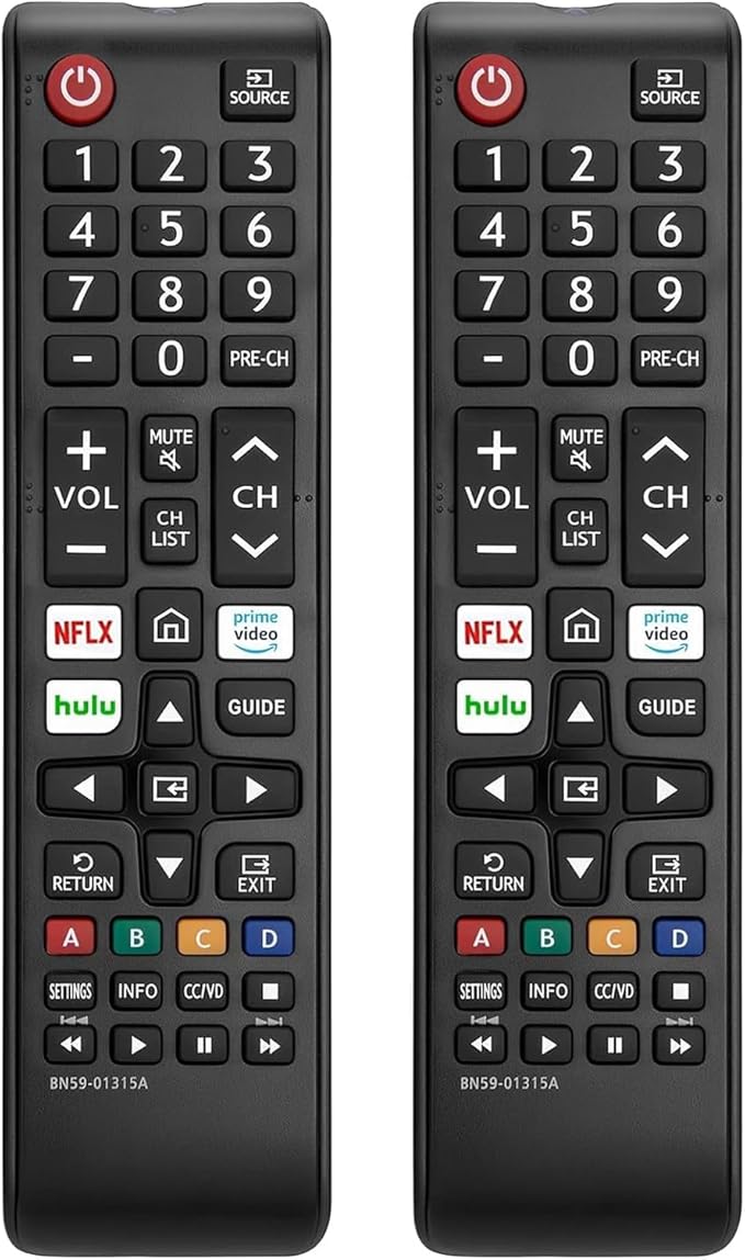 BN59-01315A Universal Remote for All Samsung TV Remote w Netflix Hulu Button UN43RU7100 UN50RU7200 UN65RU710D UN75RU710D LCD LED HDTV 3D Smart TVs