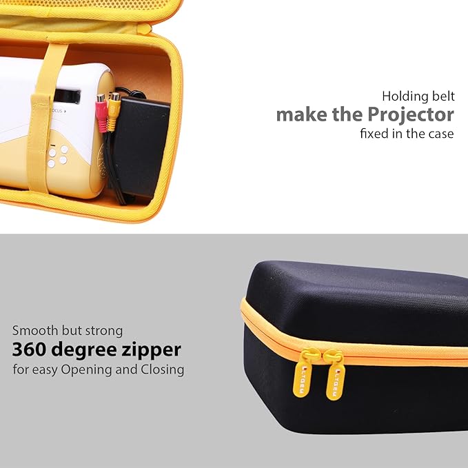 LTGEM Hard Travel Carrying Case for AuKing Mini Projector 2025/2024/2023 Upgraded, Case Only(Inside: 9.2"x6.2"x2.4")