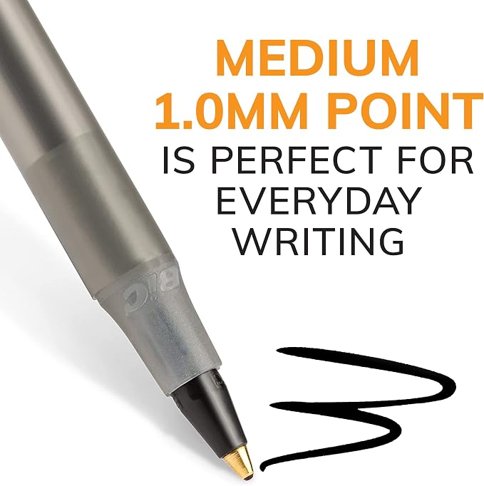 BIC Round Stic Xtra Life Ballpoint Pens, Medium Point, 60-Count Pack, Flexible - Image 4