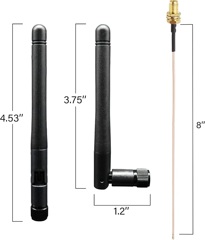 WiFi Bluetooth Antenna 2 Pack & Pigtail 2 Pack, 5Ghz 2.4Ghz WiFi Card Antenna - Image 5