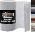 GORILLA GRIP powerGRIP Drawer Shelf and Cabinet Liner, Thick Strong Hold, Non-Adhesive Liners Protect Kitchen Cabinets and Cupboard, Bathroom Drawers, Easy Install, Breathable Mat, 20" x20' Light Gray