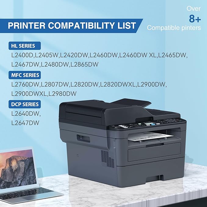 TOKYOINK TN830XL Toner TN830 Cartridges Replacement for Brother TN830 830XL Toner Compatible with DCP-L2640DW MFC-L2820DW HL-L2400D HL-L2460DW HL-L2405W HL-L2465DW HL-L2480DW Printer (4 Pack)