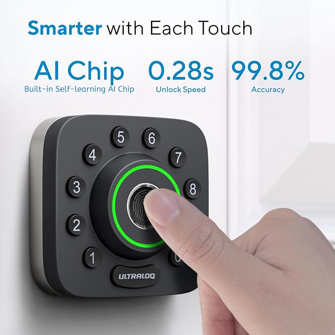 ULTRALOQ U-Bolt Pro Bluetooth Smart Lock, Smart Deadbolt Lock - Image 3