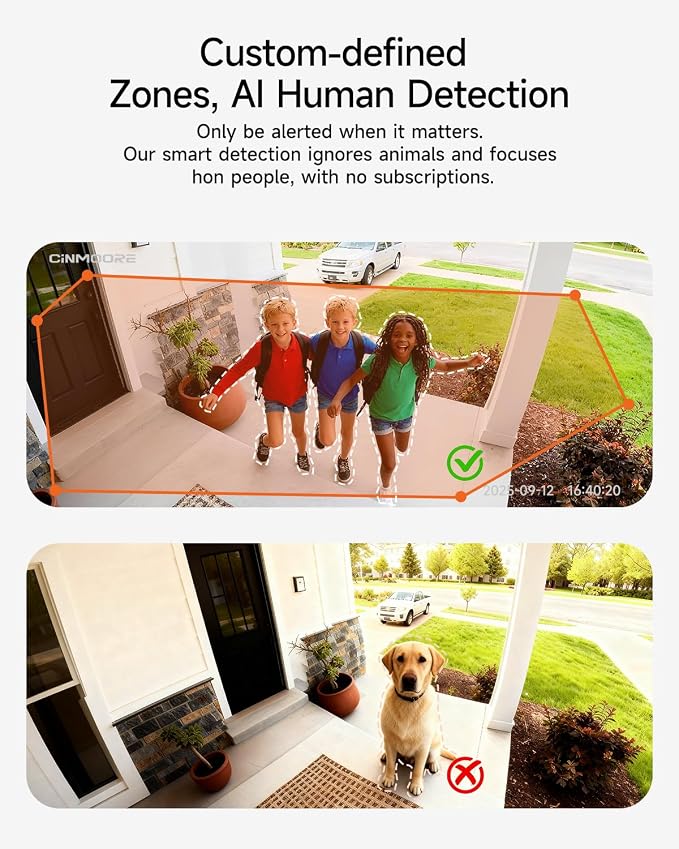 4 Pack 2.5K Security Camera Wireless Outdoor, 2.4G WiFi Battery Powered Outdoor - Image 7