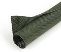 HOLED 1 inch Split Braided Cable Management Sleeve for USB Cable Power Cord Audio Video Cable, Wire Loom Cord Protector from Cat Dog Chewing (Dark Green, 25FT)