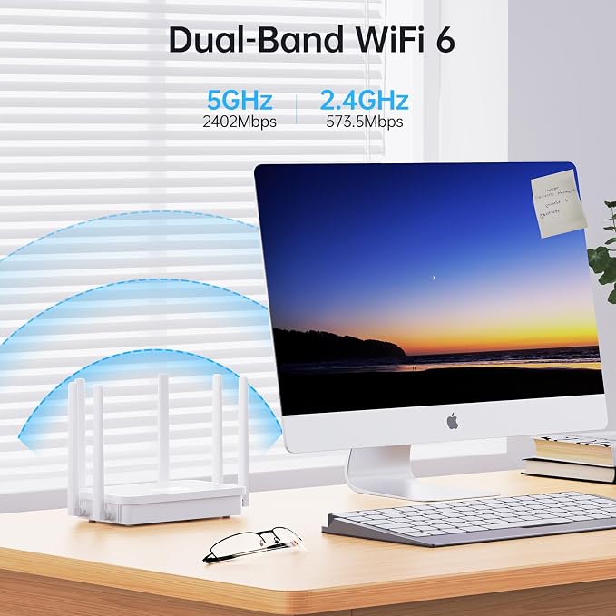 UeeVii CPE450 Wireless Bridge and WR3000K WiFi Router Kit, 5.8G 3KM Point to - Image 9