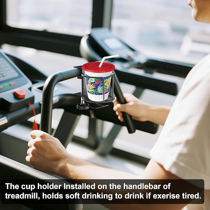 ZMHH 2-in-1 Desk Cup Holder,Anti-Spill Table Water Bottle Holder,Clamp On Table Stainless Steel Drinking Holder,Compatible with Universal Cups/Bottles/Mugs/Cans/Tumblers/Thermoses/Glass,1 Pack